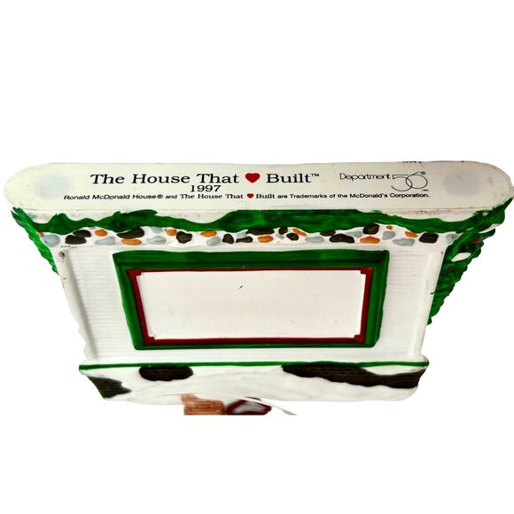 Vintage Christmas Ornaments - Dept. 56 1997 Ceramic House & Jingle Bell Wreath - Picture 4 of 10